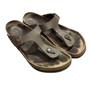 Birkenstock Gizeh Thong Sandals in Mocha Size 41 Regular